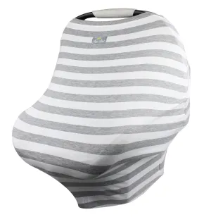 Itzy Ritzy Mom Boss Multi-Use Cover - Heather Gray Stripe