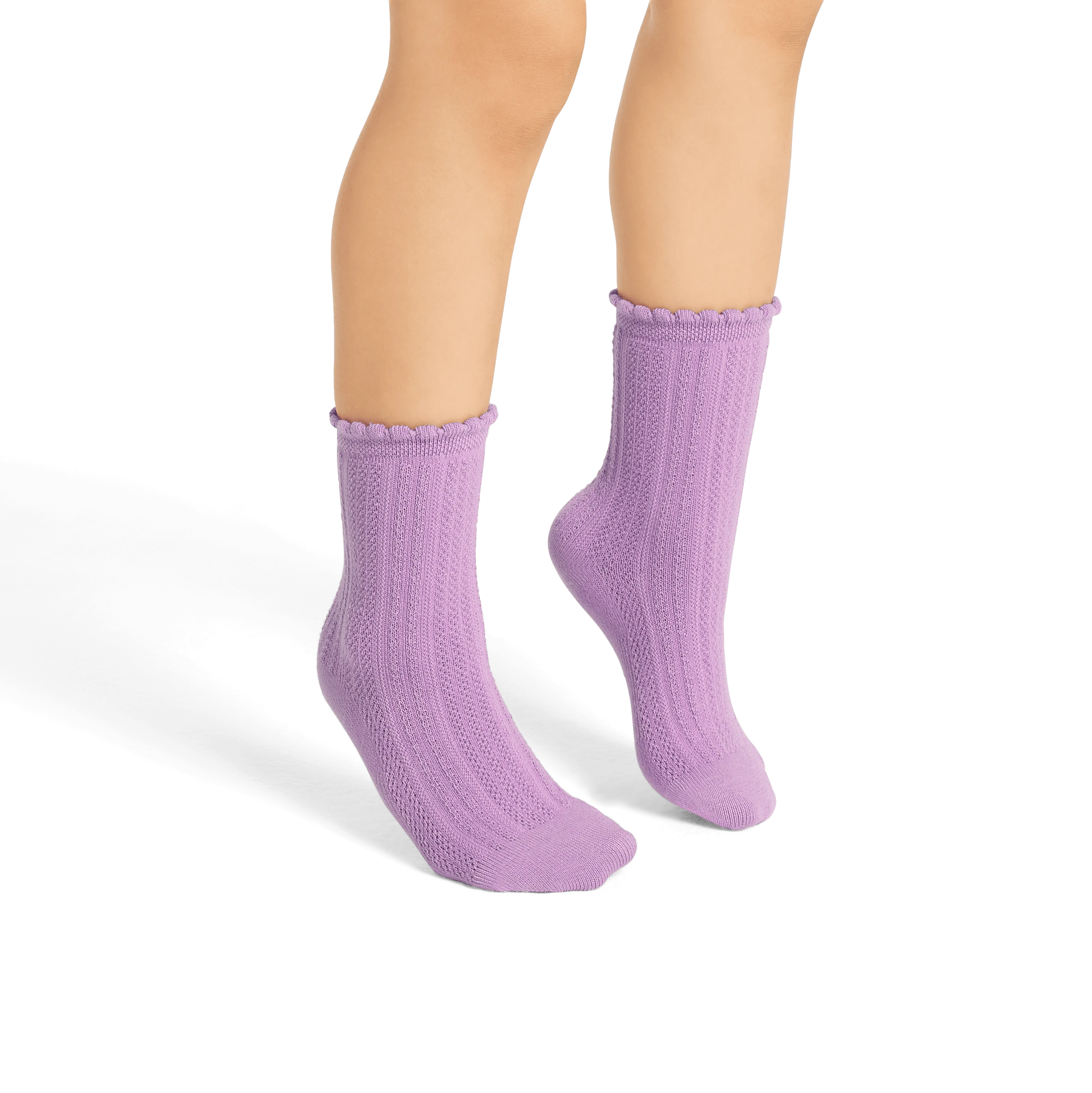 Junior Pointelle Calf Sock 4-Pack