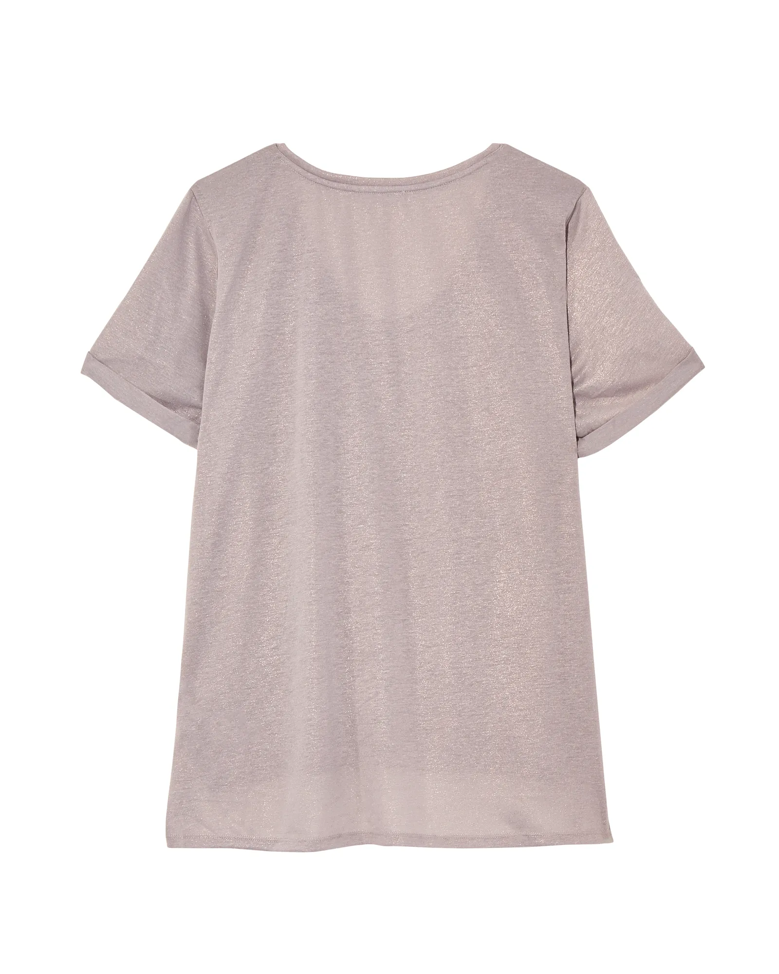 Kelsey Shimmer Tee | Light Grey / Gold