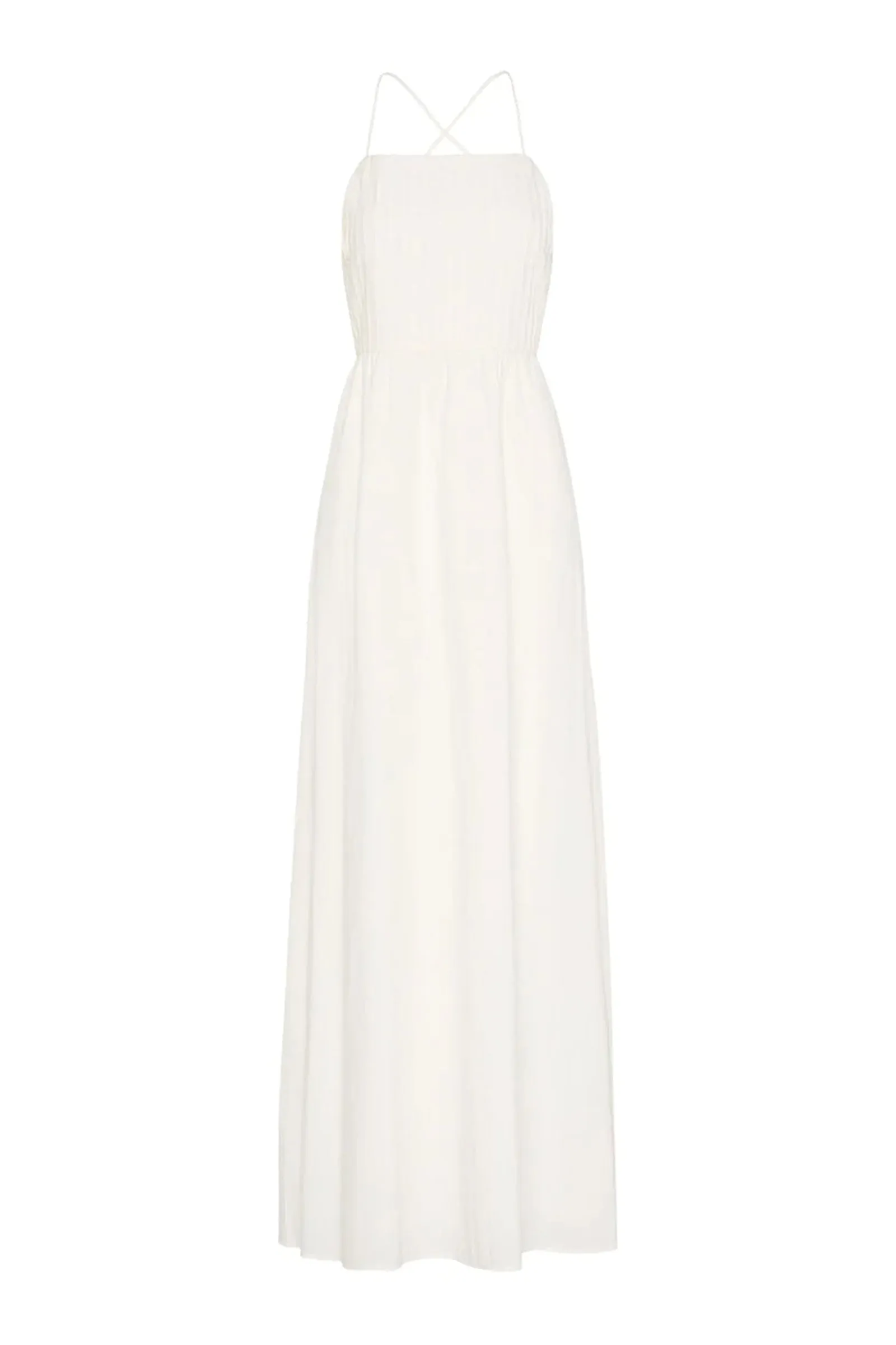 Kenzie Pleated Cotton-Poplin Maxi Dress