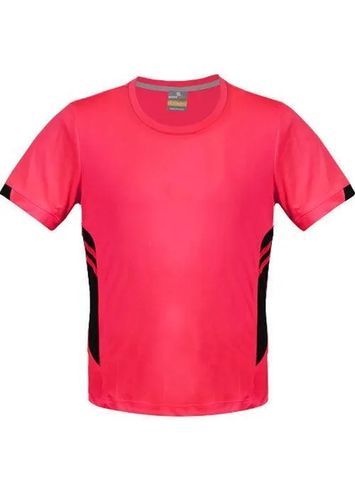 Kids Tasman Tee Neon Pink/Black