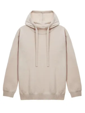 KNIT BEGE HOODED TOP