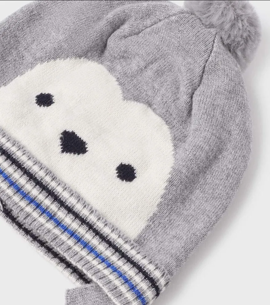 Knit Bobble Hat - Grey Boys | Mayoral