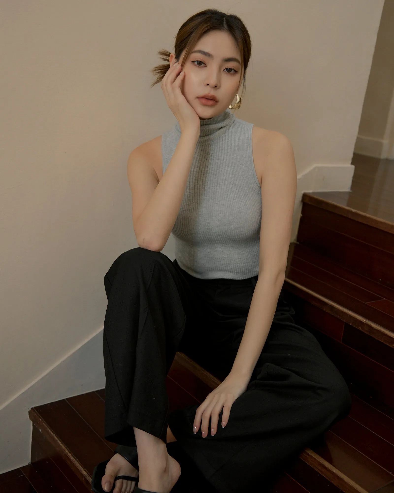 Knit High Neck Bra Top (高領背心針織)