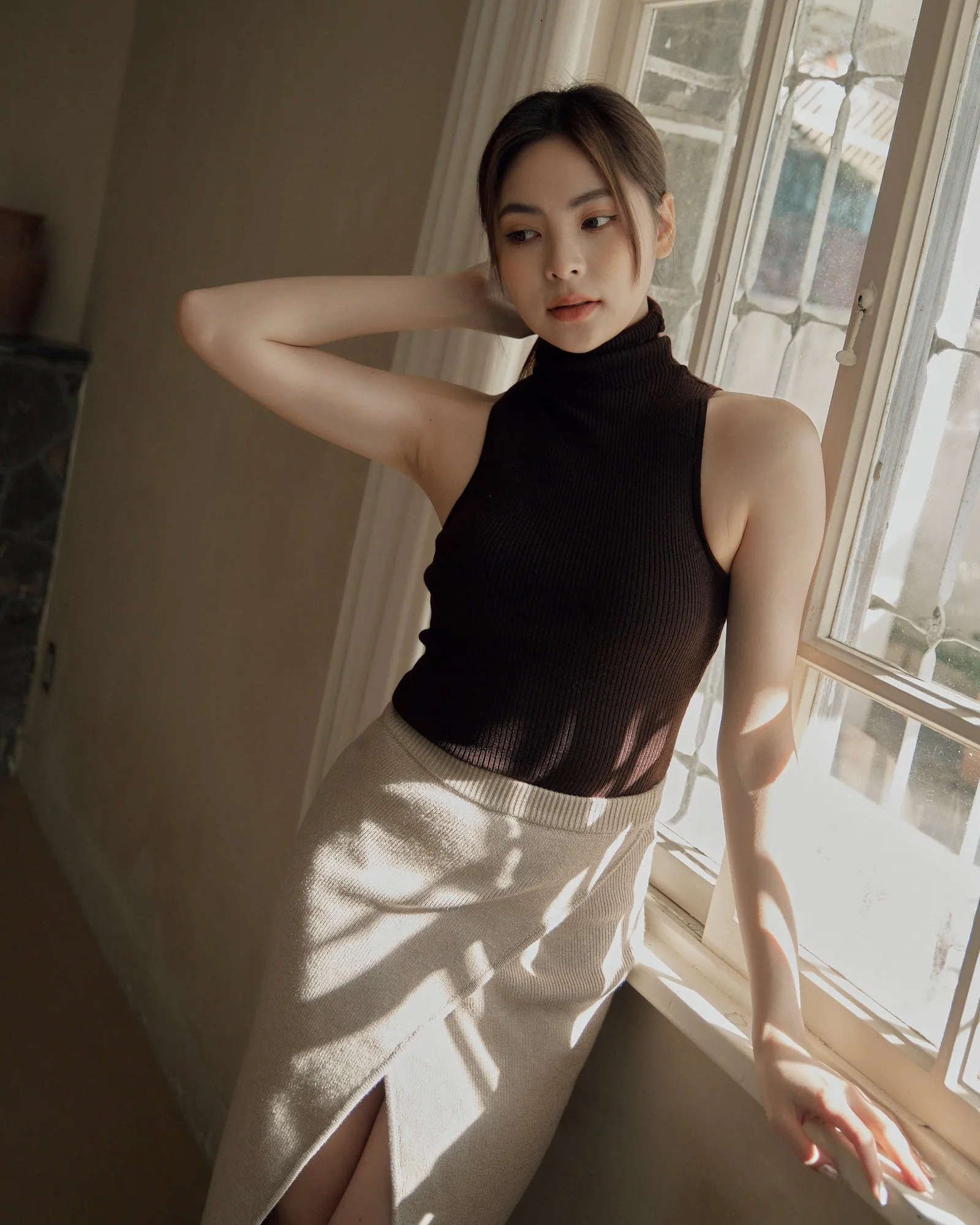 Knit High Neck Bra Top (高領背心針織)