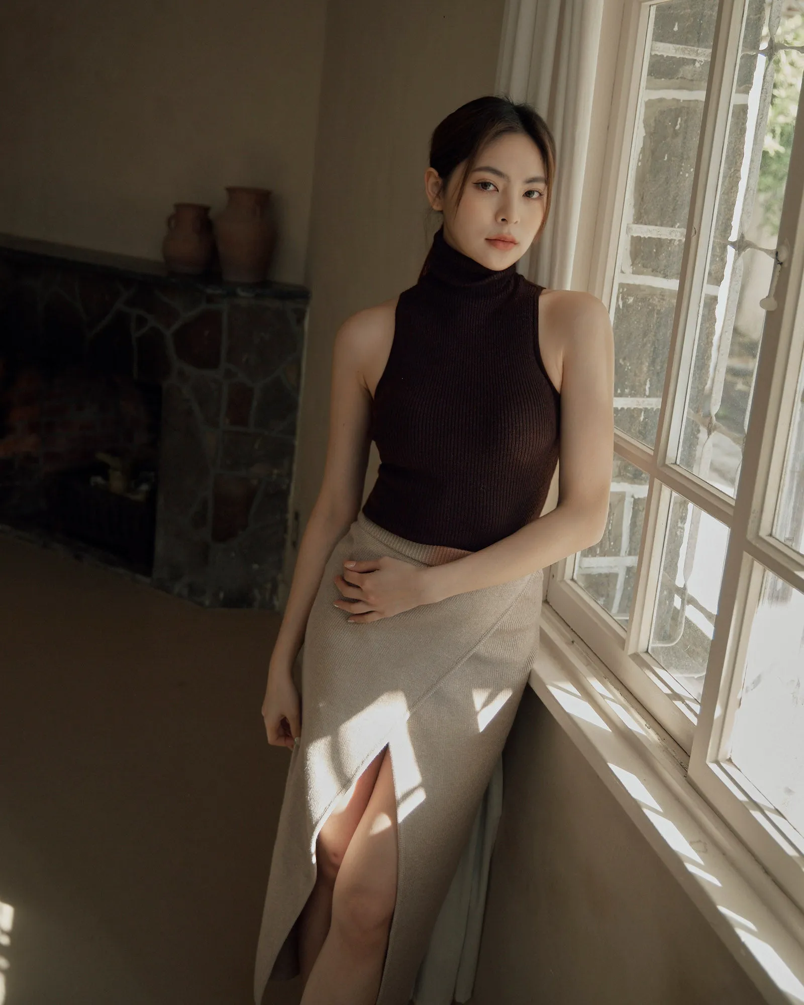 Knit High Neck Bra Top (高領背心針織)