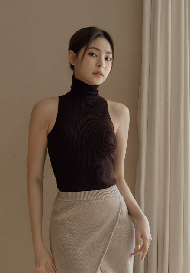 Knit High Neck Bra Top (高領背心針織)