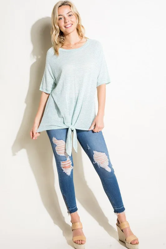 KNIT JERSEY BOXY TOP