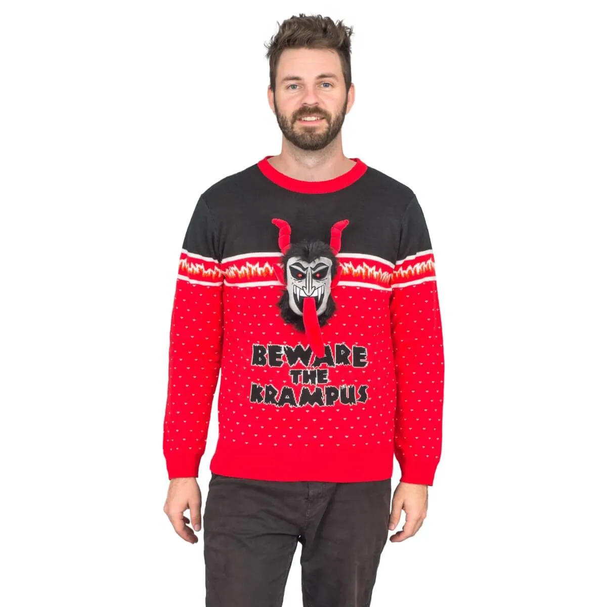Krampus Monster Ugly Christmas Sweater JulesRoche 3D Design