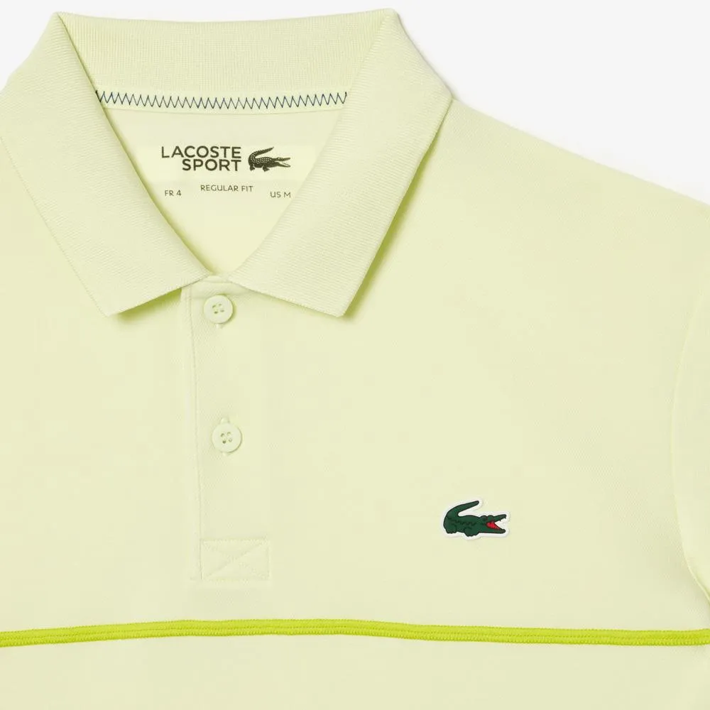 Lacoste Men's Ultra Dry Pique Tennis Polo - Pollen Yellow