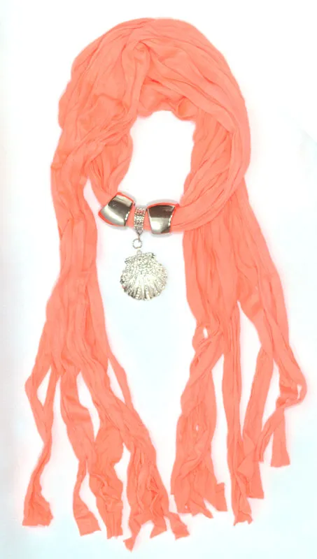 Ladies Studded Sea Shell Pendants Fashion Scarf Wholesale