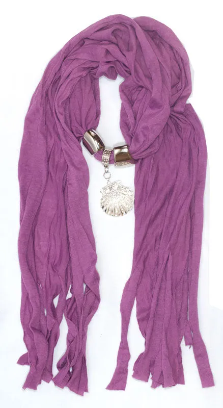 Ladies Studded Sea Shell Pendants Fashion Scarf Wholesale