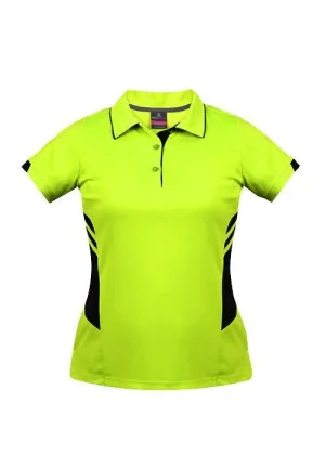 Ladies Tasman Polo Neon Yellow/Black