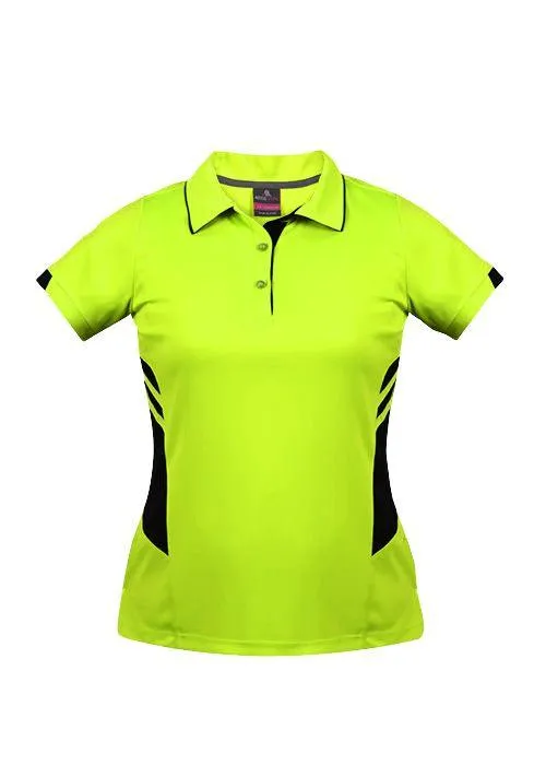 Ladies Tasman Polo Neon Yellow/Black
