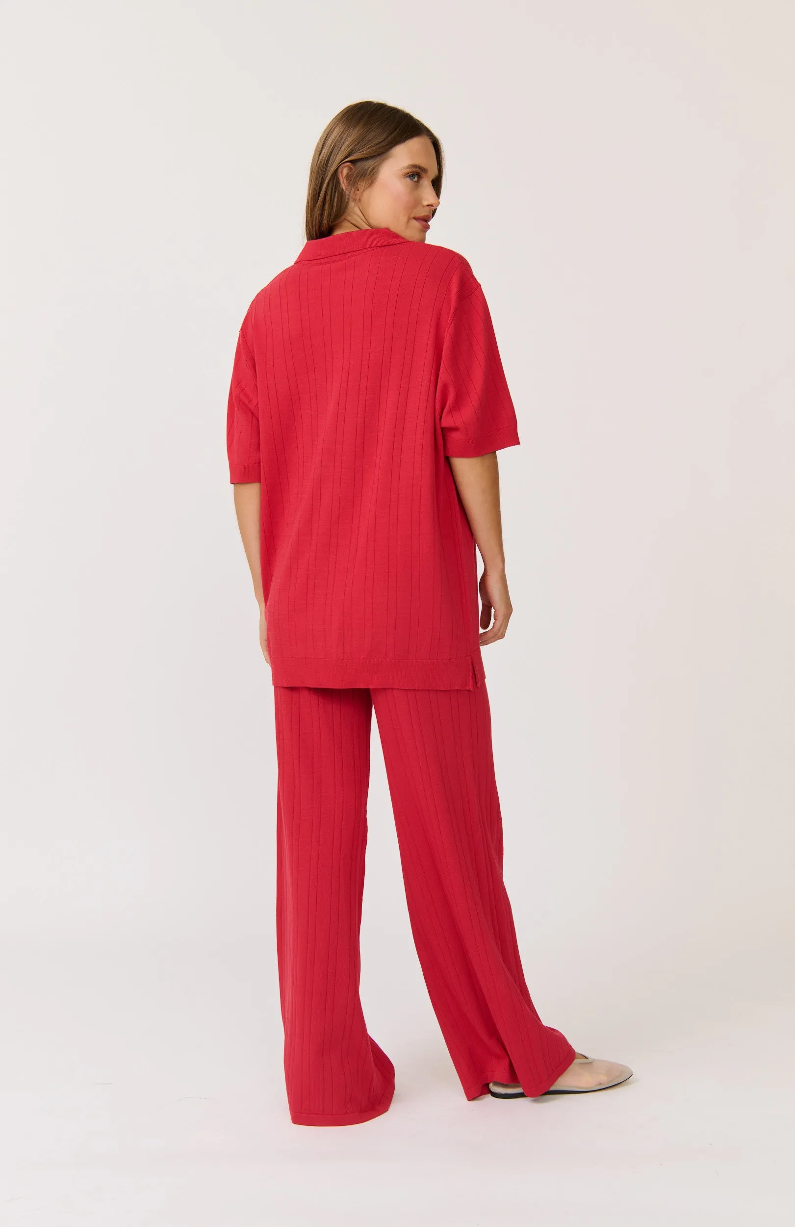 Lara Knit Top - Cherry Knit
