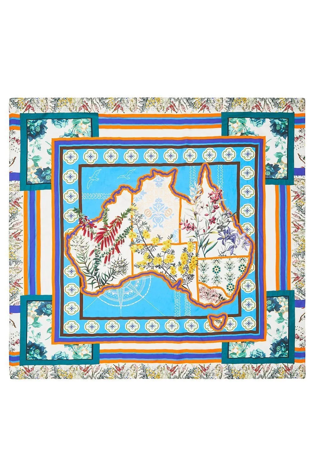 LARGE SQUARE SCARF GONE COAST