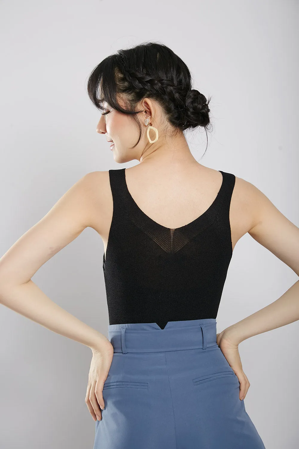 Layton Cami Knit Top in Black