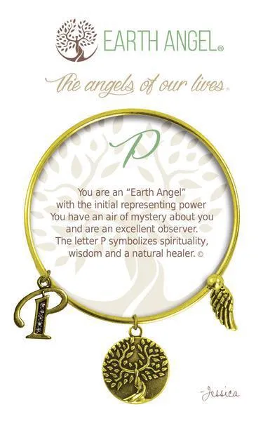 Letter P Earth Angel Bracelet