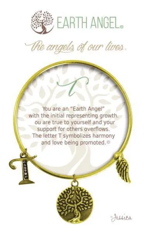 Letter T Earth Angel Bracelet