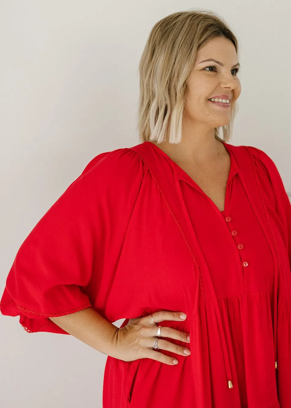 Lewis Maxi Dress in Red