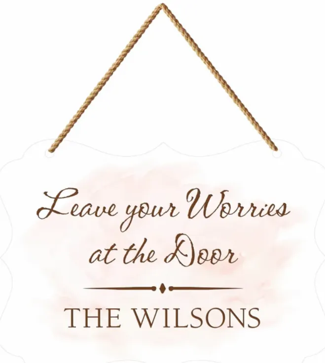 Light Pink Hanging Sign
