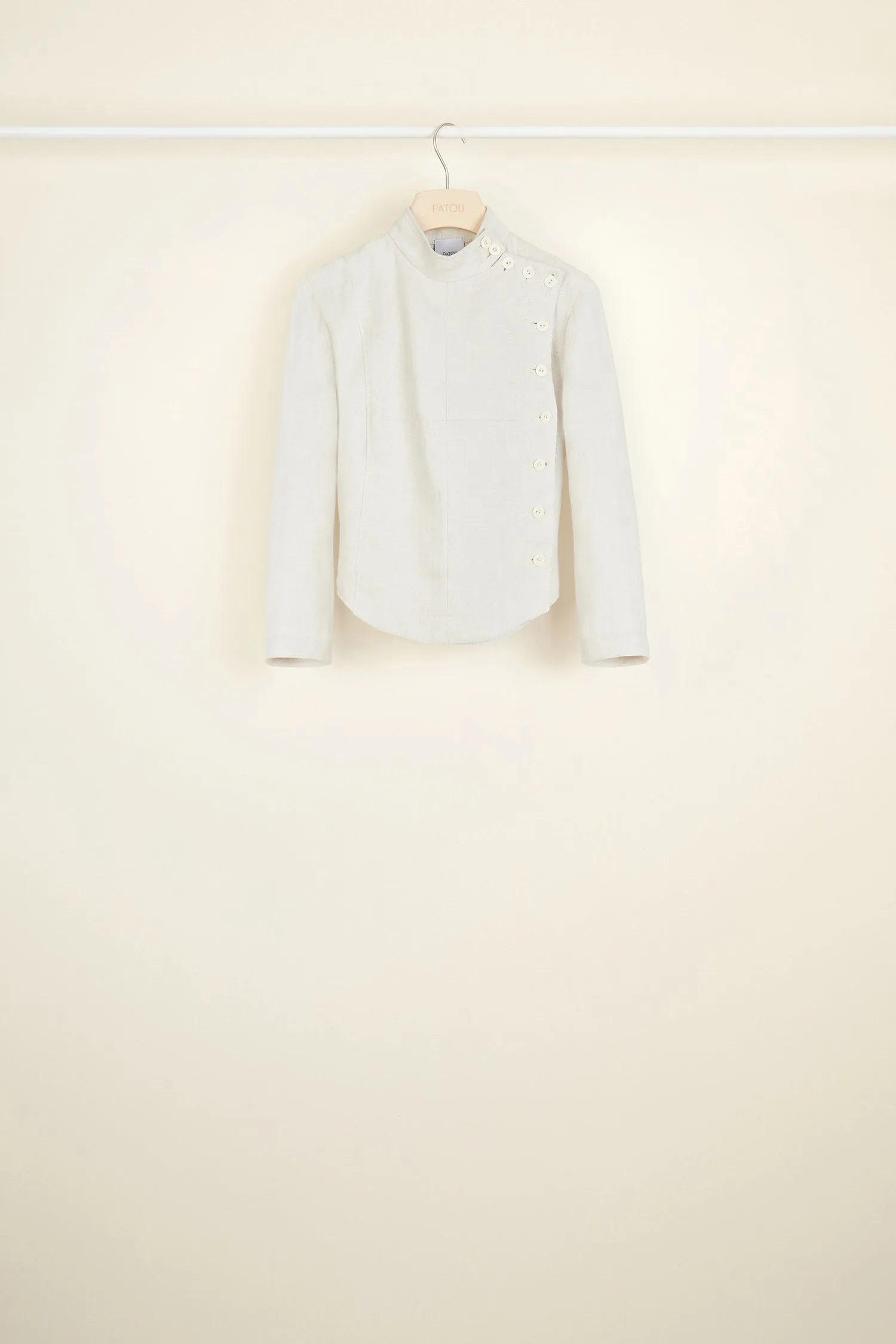Linen and silk fencing jacket