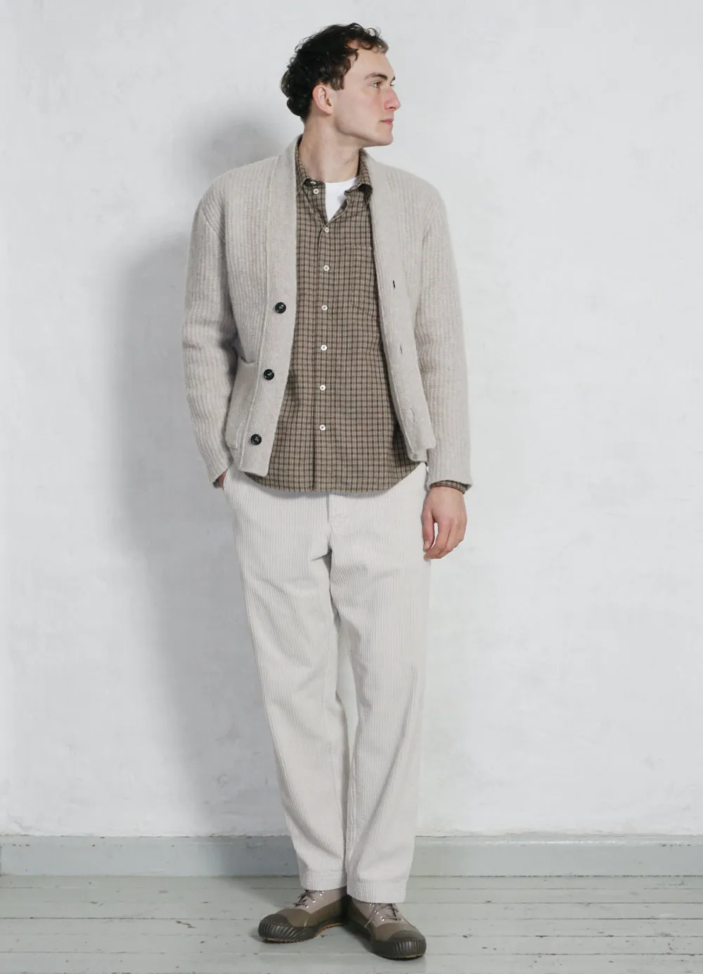 LINUS 28-09-7 | Knitted Cardigan | Fuzzy Natural