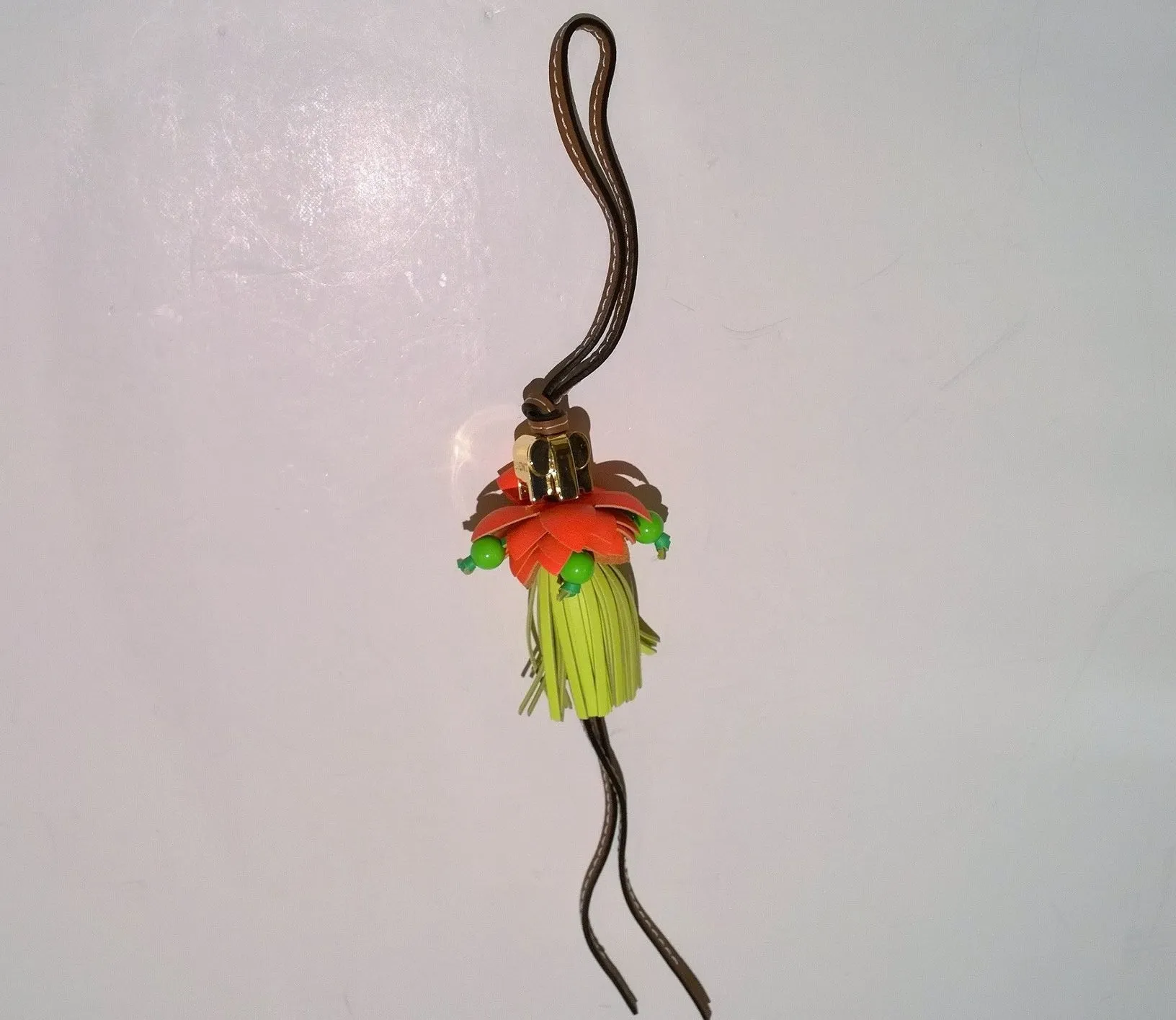 Loewe Paula's Ibiza Gold Elephant Tropical Flower Bag Charm