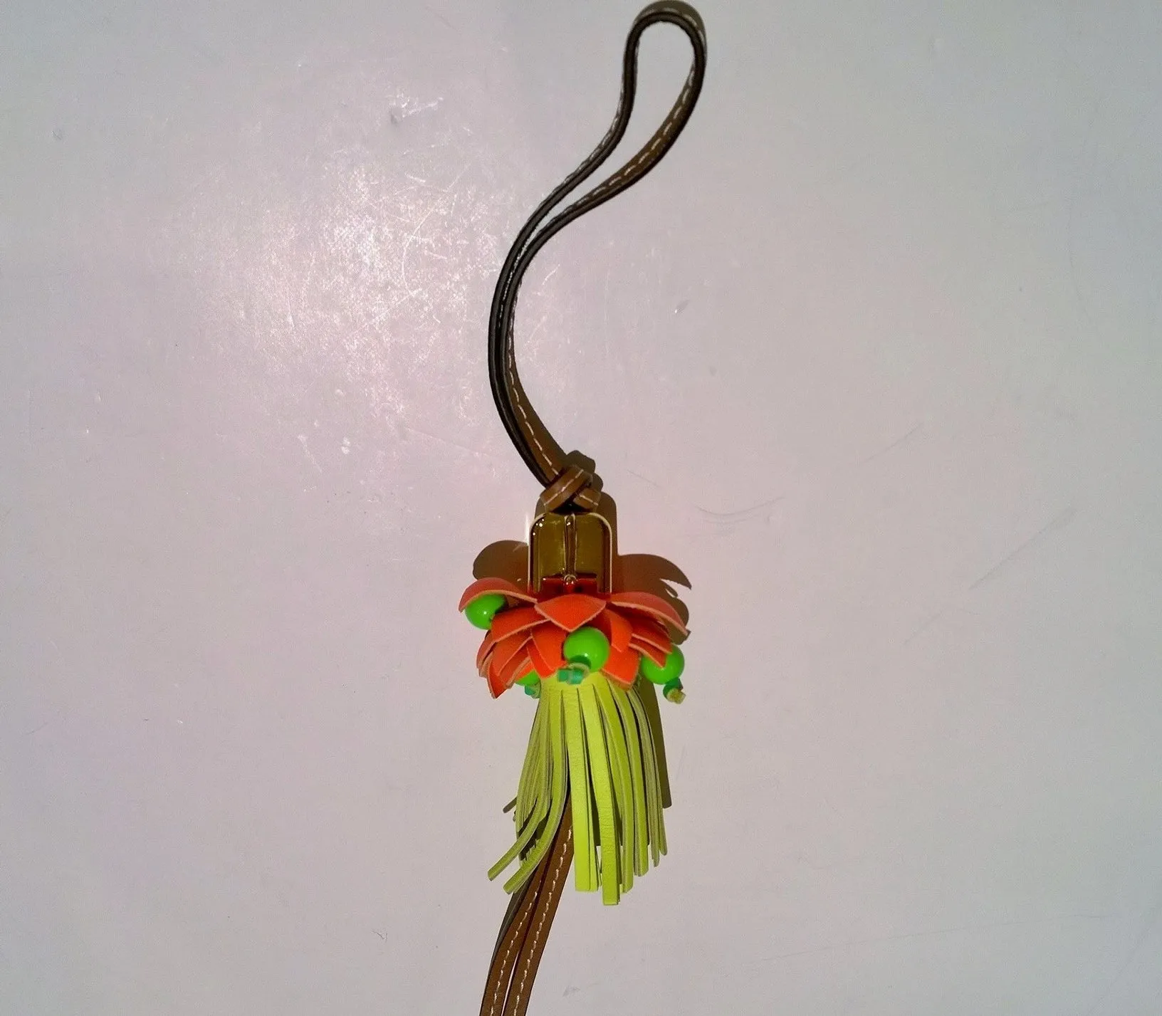 Loewe Paula's Ibiza Gold Elephant Tropical Flower Bag Charm