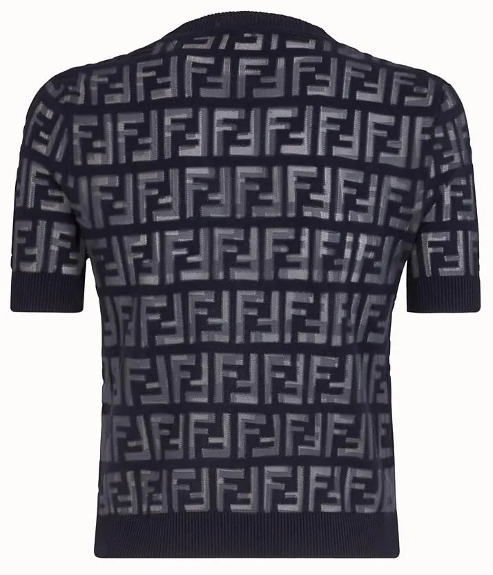 Logo Knit Top, Black