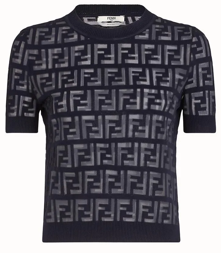 Logo Knit Top, Black