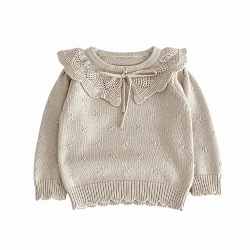 Lotus Lapel Knit Pullover || Milk   Beachwood
