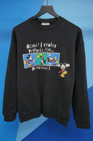 (L/XL) Gosh I Really Flipped For Missouri Vtg Mickey Mouse Crewneck