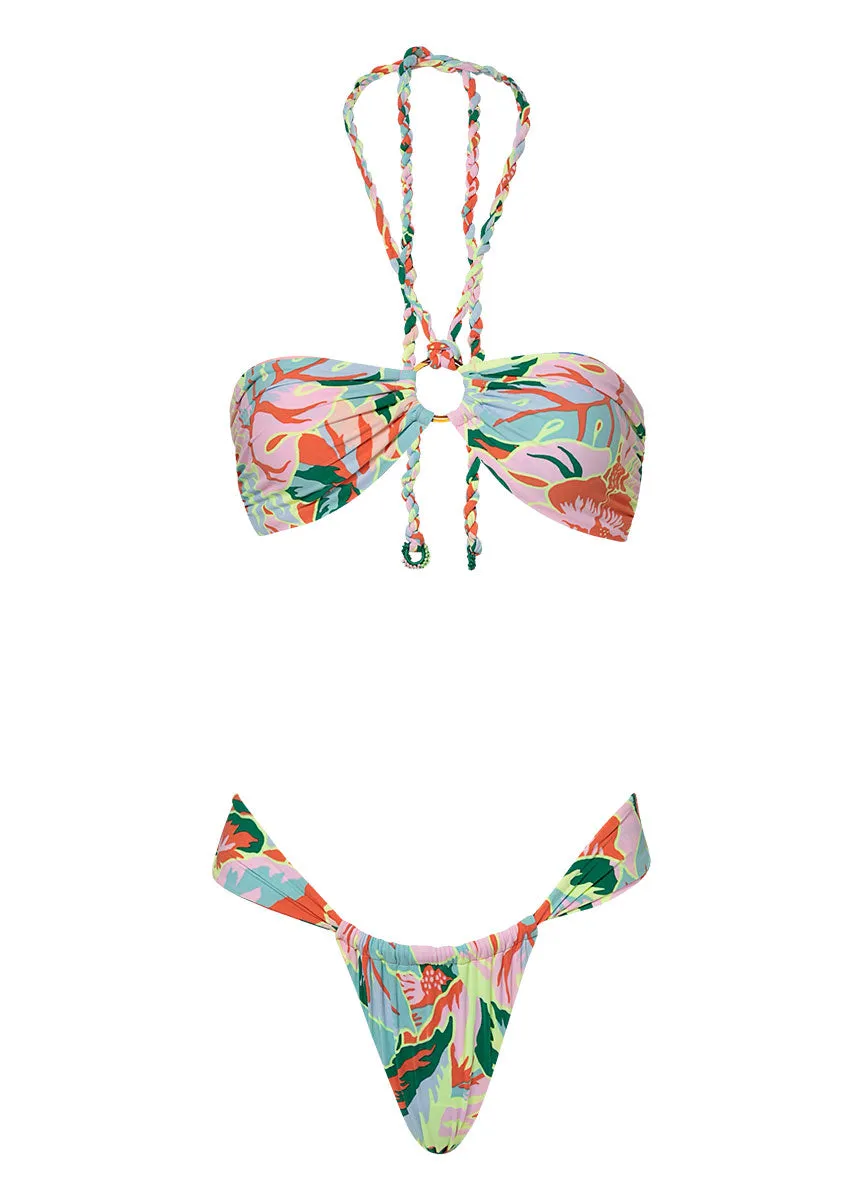 Maaji Neon Leafy Jill Ring Bandeau Bikini Top