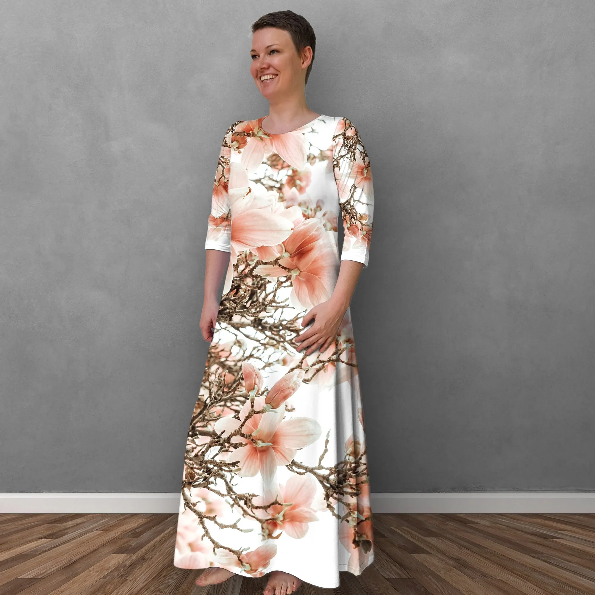 Magnolia blooms - Maxi Dress