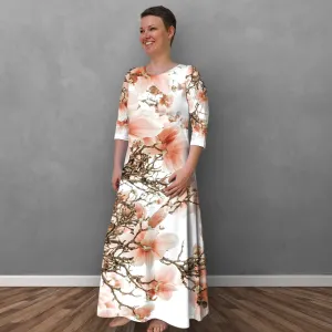 Magnolia blooms - Maxi Dress