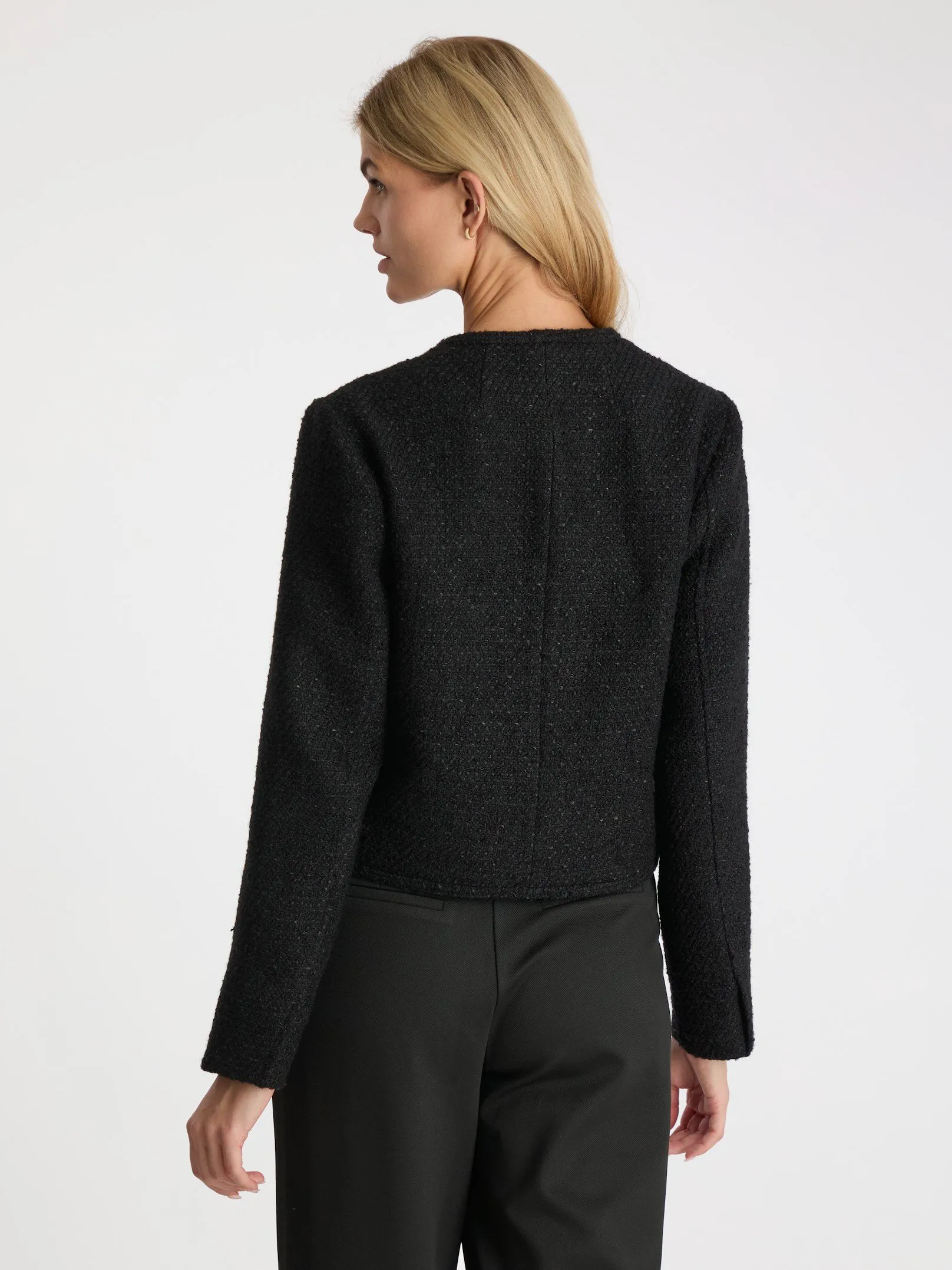 Manua Boucle Jacket - Black