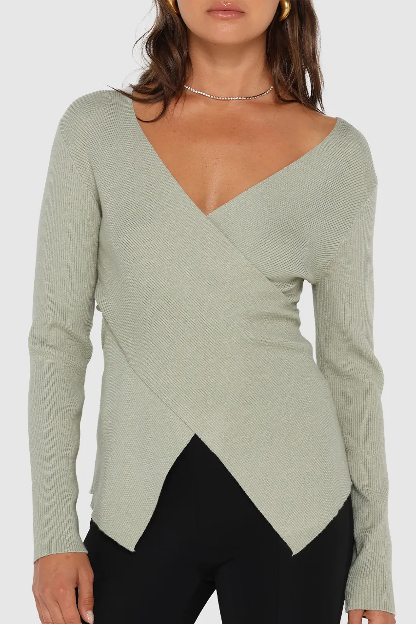 Marley Knit Top | Light Sage