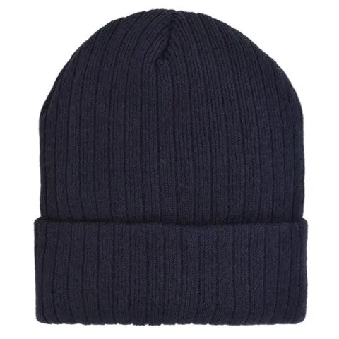 Men's Lined Rib Knit Hat, Assorted Colors