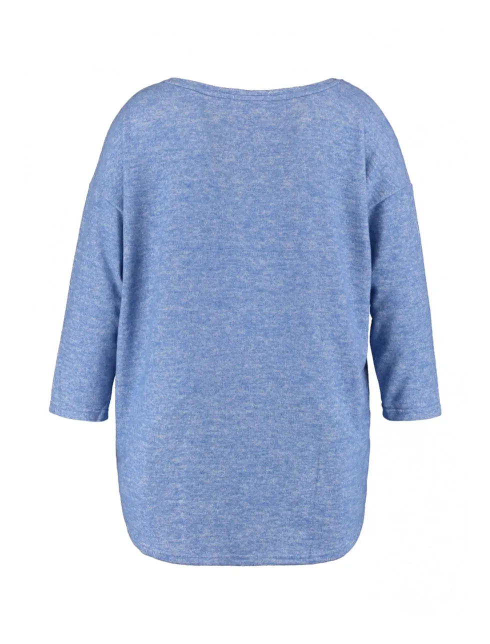Mia Azure Blue Marl Knit Top