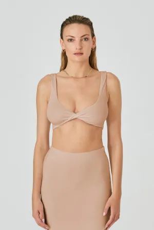 Mini Knit Top Beige