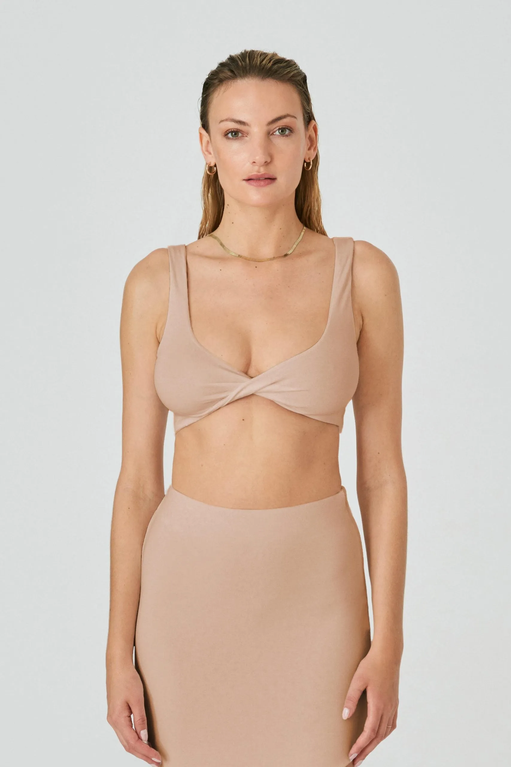 Mini Knit Top Beige