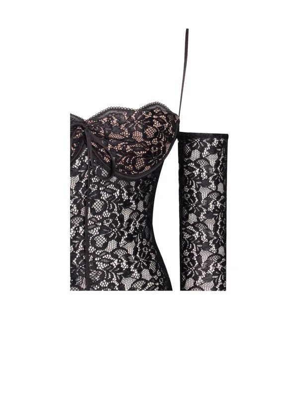 Miss. Circle Udaya Black Lace Long Sleeve Maxi Dress