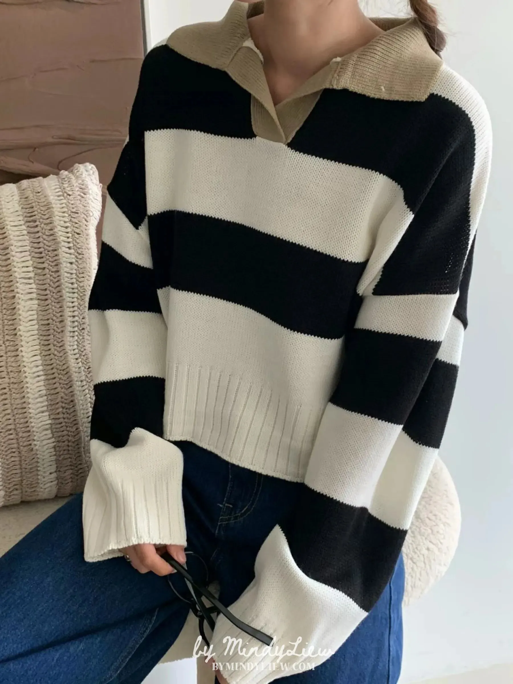 ML231011 Stripe Knit Top