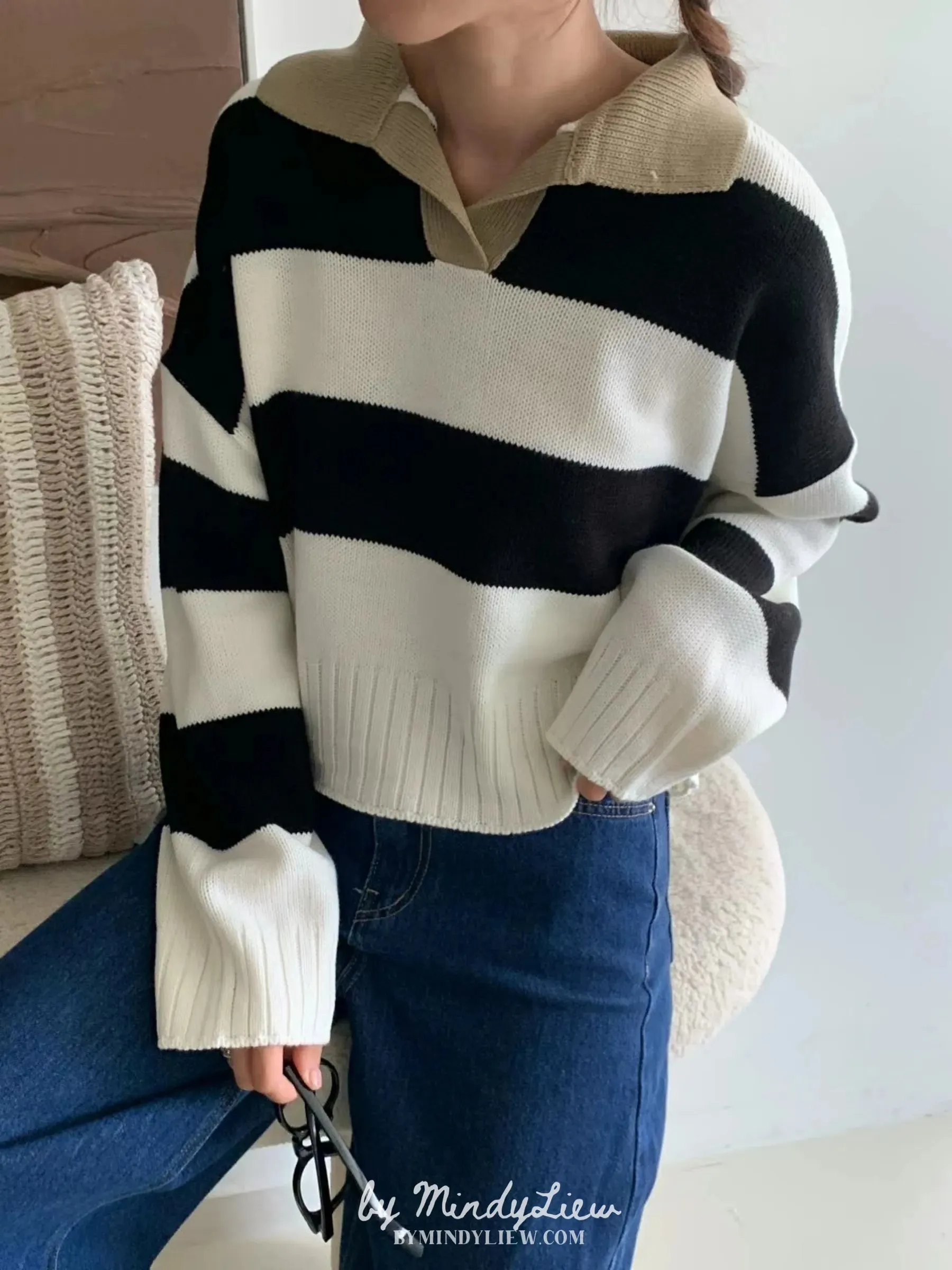 ML231011 Stripe Knit Top