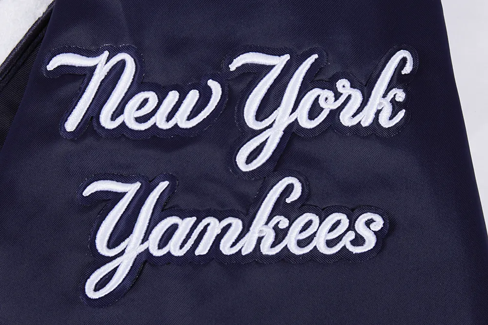 MLB NEW YORK YANKEES SUBLIMATED MEN'S SATIN JACKET-MIDNIGHT SKY (MIDNIGHT NAVY)
