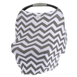 Mom Boss 4-in-1 Multi-Use Cover - Grey Chevron