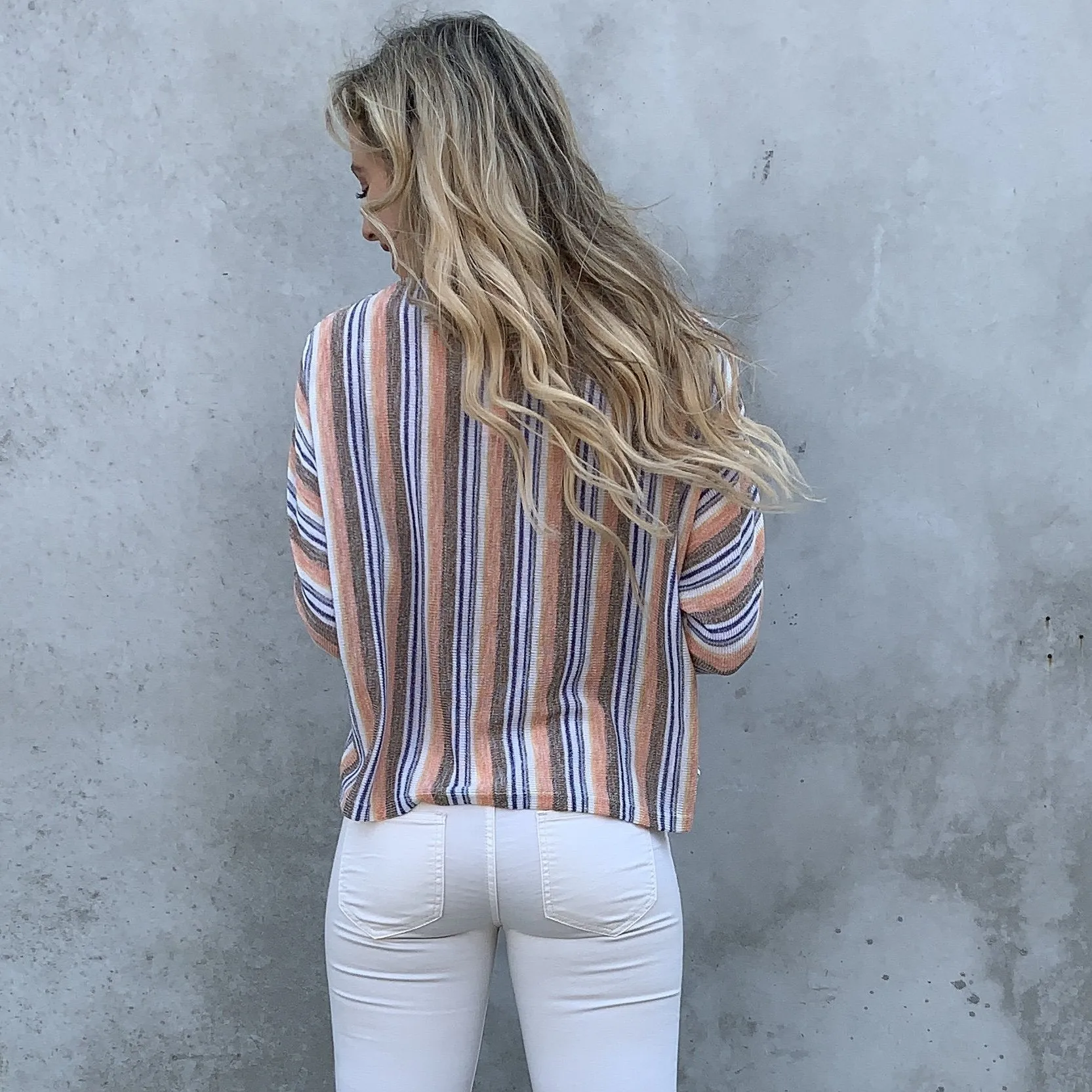 Morning Light Stripe Knit Top