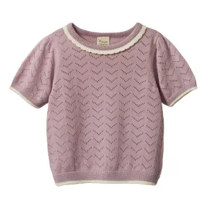 Nature Baby Maeve Tee - Lilac Pointelle