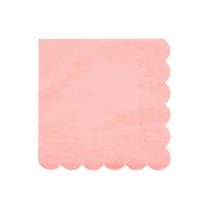 Neon Coral Large Napkins (x 20)